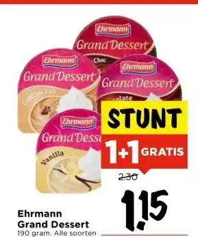 Vomar Voordeelmarkt Ehrmann Grand Dessert aanbieding