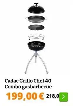 Obelink Cadac Grillo Chef 40 Combo gasbarbecue aanbieding