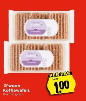 Vomar Voordeelmarkt G'woon Koffiewafels aanbieding