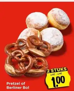 Vomar Voordeelmarkt Pretzel of Berliner Bol aanbieding