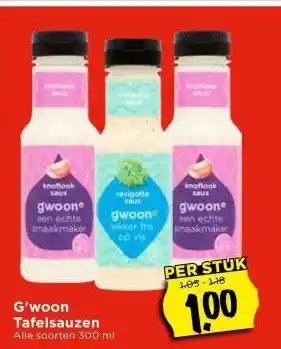 Vomar Voordeelmarkt G'woon Tafelsauzen aanbieding