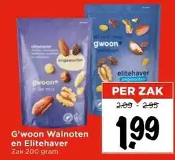 Vomar Voordeelmarkt G'woon Walnoten en Elitehaver aanbieding