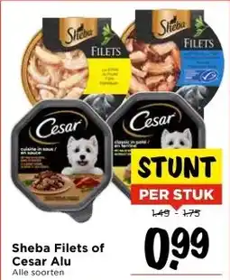 Vomar Voordeelmarkt Sheba Filets of Cesar Alu aanbieding