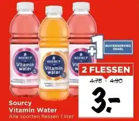 Vomar Voordeelmarkt Sourcy Vitamin Water aanbieding