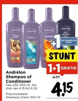 Vomar Voordeelmarkt Andrélon Shampoo of Conditioner aanbieding