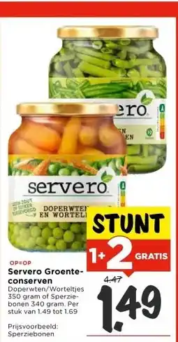 Vomar Voordeelmarkt Servero Groente- conserven aanbieding