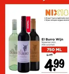 Vomar Voordeelmarkt El Burro Wijn aanbieding