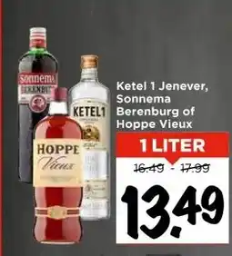 Vomar Voordeelmarkt Ketel 1 Jenever, Sonnema Berenburg of Hoppe Vieux aanbieding