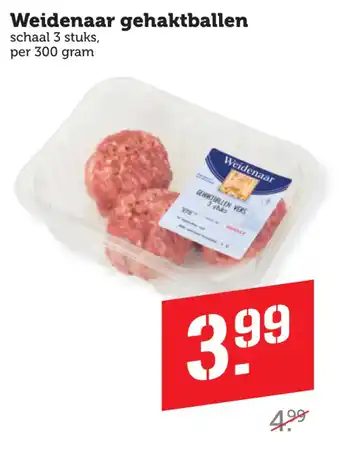 Coop Weidenaar gehaktballen aanbieding