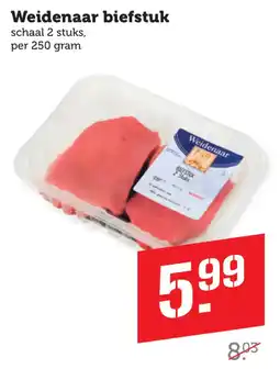 Coop Weidenaar biefstuk aanbieding