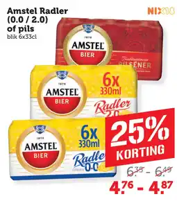 Coop Amstel Radler (0.0/2.0) of pils aanbieding