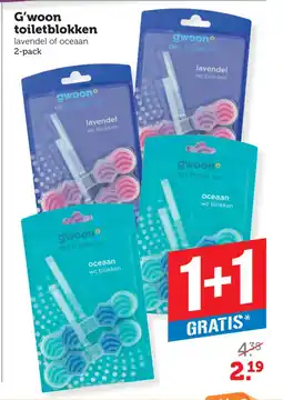 Coop G'woon toiletblokken lavendel of oceaan aanbieding