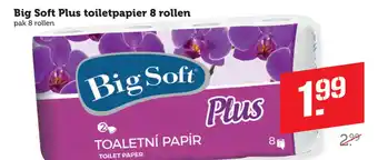 Coop Big Soft Plus toiletpapier 8 rollen aanbieding