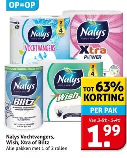 Hoogvliet Nalys Vochtvangers, Wish, Xtra of Blitz aanbieding
