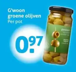 Hoogvliet G'woon groene olijven aanbieding
