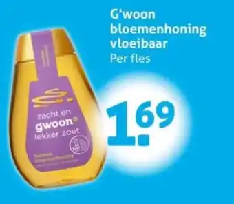 Hoogvliet G'woon bloemenhoning vloeibaar Per fles aanbieding