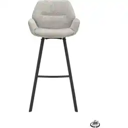 Trendhopper Barstoel Lizz 80cm stof Taupe aanbieding