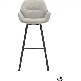 Trendhopper Barstoel Lizz 80cm stof Taupe aanbieding