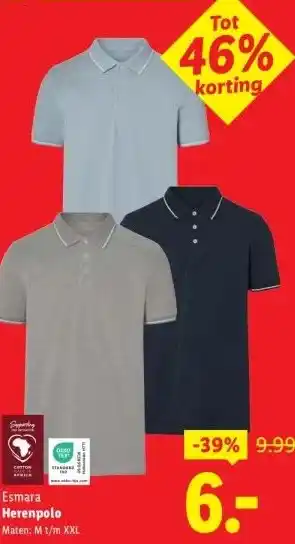 Lidl Herenpolo aanbieding