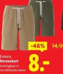 Lidl Herenshort aanbieding