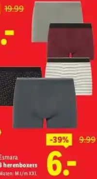 Lidl 3 herenboxers aanbieding