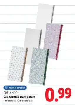 Lidl Cadeaufolie transparant aanbieding