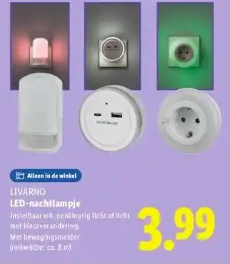 Lidl LED-nachtlampje aanbieding