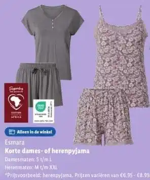 Lidl Korte dames pyjama aanbieding