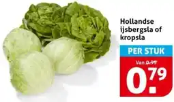 Hoogvliet Hollandse ijsbergsla of kropsla aanbieding