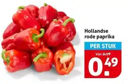 Hoogvliet Hollandse rode paprika aanbieding
