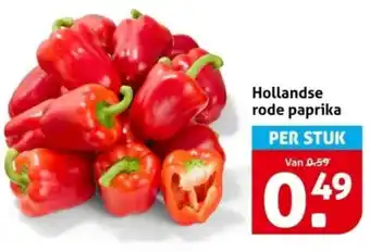 Hoogvliet Hollandse rode paprika aanbieding