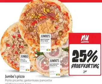 Jumbo Jumbo's pizza aanbieding