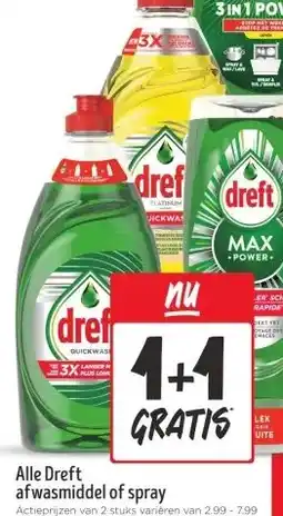 Jumbo Alle Dreft afwasmiddel of spray aanbieding