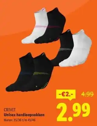 Lidl Unisex hardloopsokken aanbieding