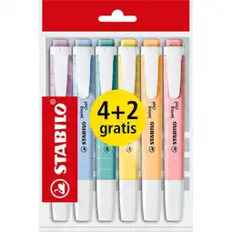 Intertoys STABILO Swing Cool Pastel markeerstiften set 6-delig aanbieding