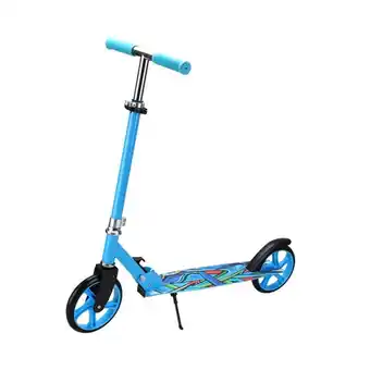 Intertoys Opvouwbare scooter - 200 mm - blauw aanbieding