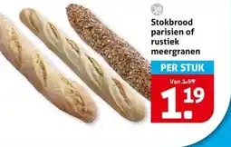 Hoogvliet Stokbrood parisien of rustiek meergranen aanbieding