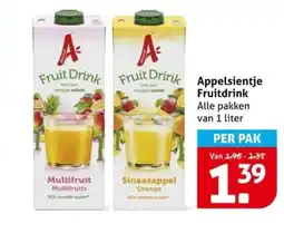 Hoogvliet Appelsientje Fruitdrink aanbieding