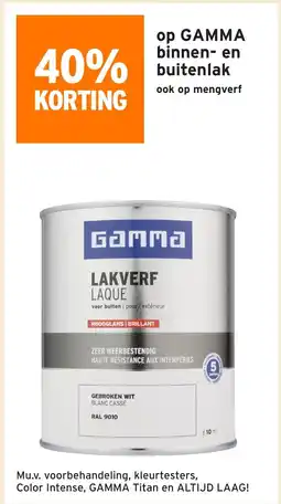 GAMMA Op gamma binnen en buitenlak aanbieding