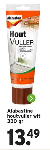 GAMMA Alabastine houtvuller wit 330 gr aanbieding