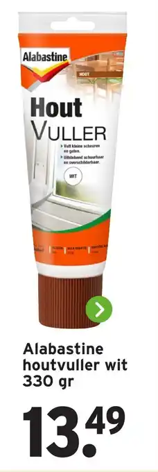 GAMMA Alabastine houtvuller wit 330 gr aanbieding