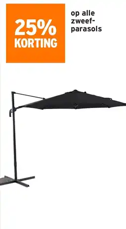 GAMMA Op alle zweef parasols aanbieding
