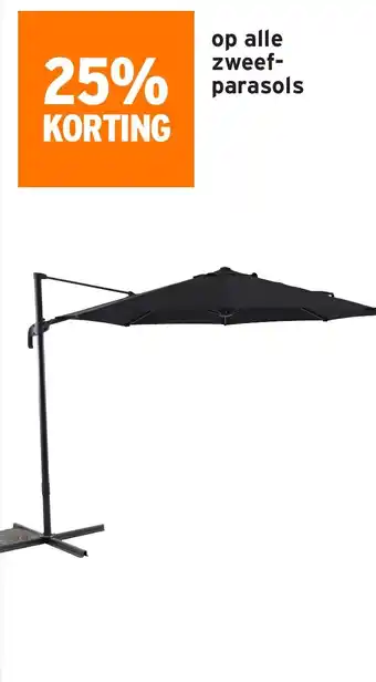 GAMMA Op alle zweef parasols aanbieding