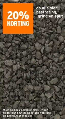 GAMMA Op alle sier bestrating, grind en split aanbieding