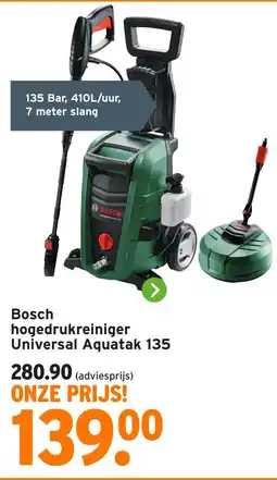 GAMMA Bosch hogedrukreiniger Universal Aquatak 135 aanbieding