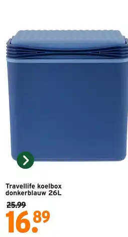 GAMMA Travellife koelbox donkerblauw 26L aanbieding