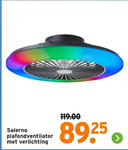 GAMMA Salerno plafondventilator met verlichting aanbieding
