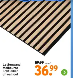 GAMMA Lattenwand Melbourne licht eiken of walnoot aanbieding
