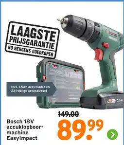 GAMMA Bosch 18V accuklopboor- machine EasyImpact aanbieding