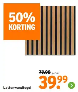 GAMMA Lattenwandtegel aanbieding